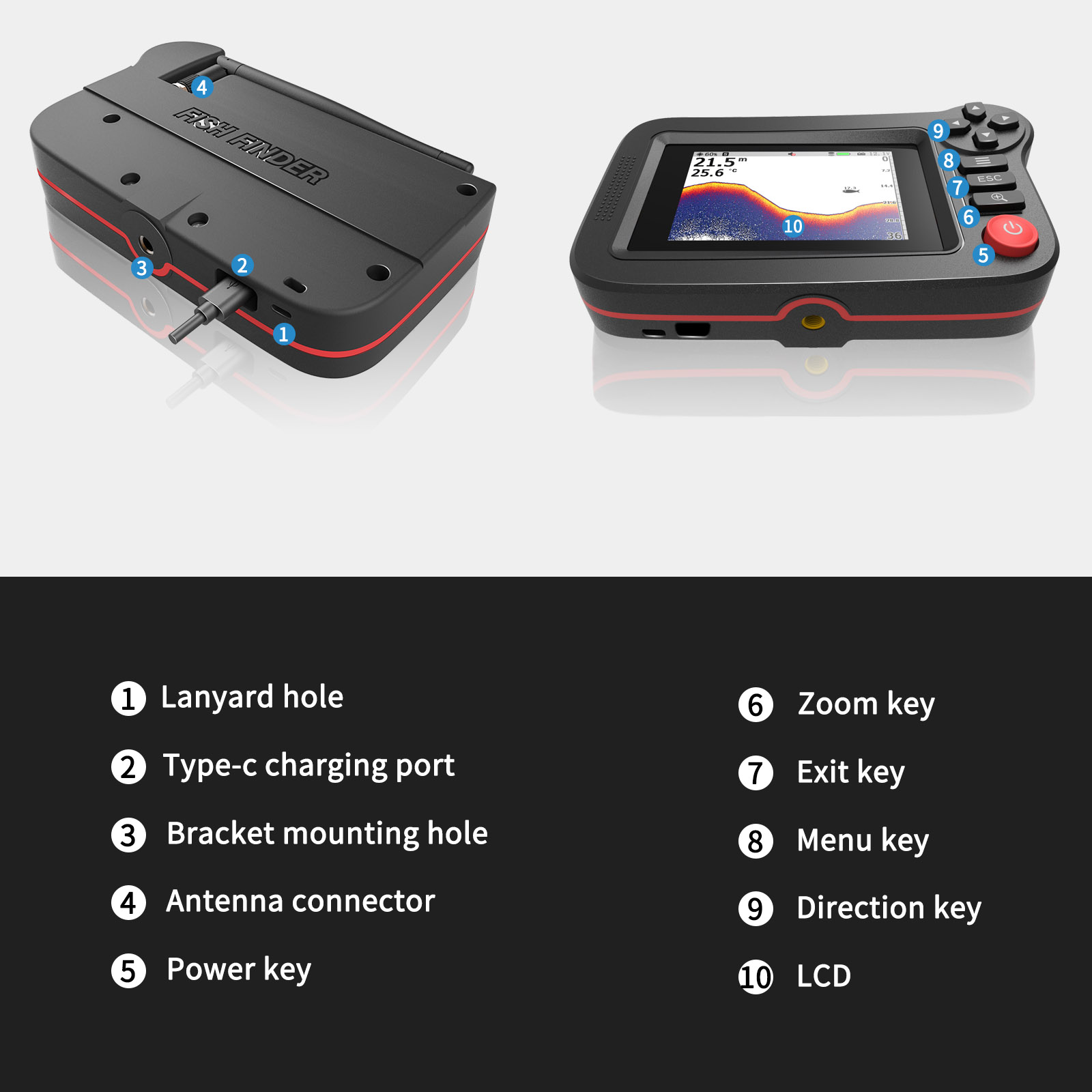 Smart Fish Finder - Portable F - огляд і ціна Fishing Depth Finder