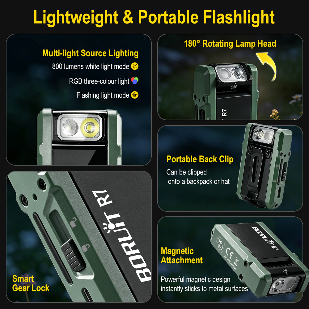 BORUiT R7 800LM Keychain Flash - огляд і ціна Fishing Light