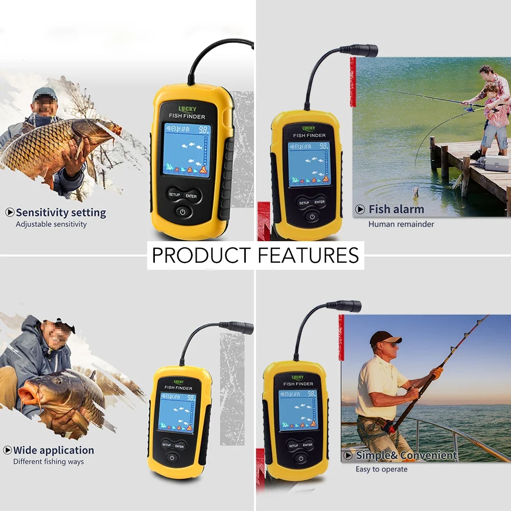 Lucky LCD Color Screen Portabl - огляд і ціна Fishing Depth Finder